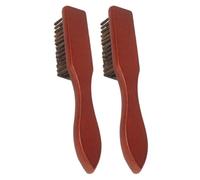 Ciieeo 2pcs Beard Brush Set for Men Wooden Curl Brush and Beard Comb for Styling for Mustache Grooming Cleaning and Taming Flyaways