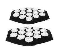 Ciieeo 2pcs Black Acupressure Back Massage Gloves Soft Spiky Nodes for Shoulder and Neck Muscle Relaxation, Small Size Body Spa Gloves for Home Therapy