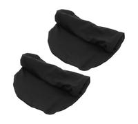 Ciieeo 2pcs Black Elastic Dreadlock Caps for Men and Women, Long Braid Hair Cover Bonnet, Wide Stretchable Skull Caps for Sleeping and Hair Maintenance