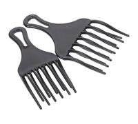 Ciieeo 2pcs Black Plastic Hair Styling Comb for Hairdressers and Personal Use, Safe to Use Detangling Function for Long Thick Tangled Hair, Simple Appearance and Delicate Design