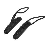 Ciieeo 2pcs Black Plastic Kayak Handle with Heavy-Duty Nylon Cord Replacement Boat Carry Strap for Canoe Outdoor Water Sports Equipment
