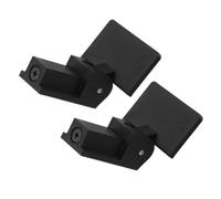 Ciieeo 2pcs Black Plastic Turntable Dust Cover Hinges for Record Player Lid Replacement, Silent Experience and Reliable Support, Easy Installation Vinyl Record Accessory Kit