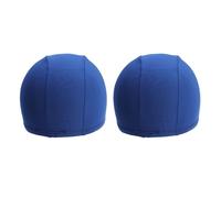 Ciieeo 2pcs Blue Polyester Swim Caps for Adults Unisex Swimming Cap Secure Fit and Long Hair Hold Comfortable for Water Sports