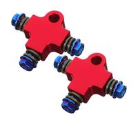 Ciieeo 2pcs Brake Line Extension Motorcycle Hydraulic Brake Line Extension with Titanium Burned Bolts Reinforced Design Stylish Look for Bike Hose Kit Random Random Color