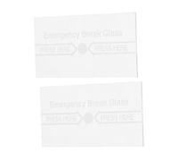 Ciieeo 2pcs Break Glass Fire Alarm Switch Cover, Manual Call Point Glass Piece, Essential Emergency Equipment for Emergency Situations, Easy Installation, Alarm Cover