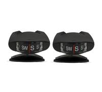 Ciieeo 2pcs Car Dashboard Compass Ball with Adjustable Viewing Angle and Suction Cup Mount for Private Cars and Trucks, Black Abs Material, 360° Rotatable Ball Structure with High