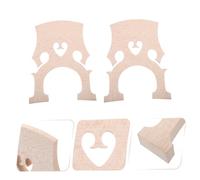 Ciieeo 2pcs Cello Bridge 4/4 Professional Accessories Made of Maple Wood in Beige, Easy to Carry and Shape, for Practicing and Learning Cello