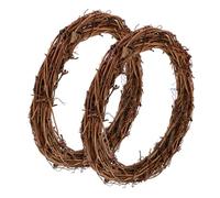 Ciieeo 2pcs Christmas Grape Wreath Wreaths Wicker Hanging Wire Ring for Crafting Front Door Garland Candle Ring Wicker Frame Garland Rings Rattan