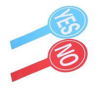 Ciieeo 2pcs Classroom Voting Paddles Yes No Paddle Boards 15x30cm Single-sided Foam Scorecards for Teacher Feedback Classroom Participation and Student Engagement