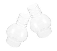 Ciieeo 2pcs Clear Glass Oil Lamp Shades Tall Retro Hurricane Lamp Chimneys Windproof Kerosene Lantern Replacement Globes Vintage Lighting Accessories
