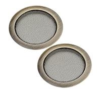 Ciieeo 2pcs Copper Resonator Guitar Screened Soundhole Insert Circular Grille Sound Hole Covers Stylish Unique Shape Enhances Sound Easy to Remove for Guitar Enthusiasts