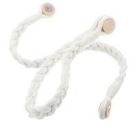 Ciieeo 2pcs Cotton Rope Drapery Holdbacks Magnetic Curtain Tie Backs Decorative Practical Window Holders for Living Room and Bedroom