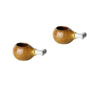 Ciieeo 2pcs Creative Drumstick Ceramic Cocktail Cup Smooth Surface Multi Purpose Bar Drinking Glass for Home Restaurant Hotel Use