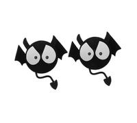 Ciieeo 2pcs Cute Devil Car Antenna Topper Cute Bat Car Roof Decoration Ball Set Halloween Antenna Accessories for Automotive Exterior