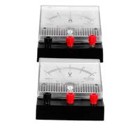Ciieeo 2PCS Dc Ammeter Voltmeter Set Analog Voltage for School Physics Lab with Plastic Case for Accurate Measurement in Classroom Experiments