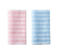 Ciieeo 2pcs Dual-sided Exfoliating Washcloths Long Strip Back Scrubber Bath Towels for Body Scrub Shower Use with Blue and Pink Colors Bathroom Accessories