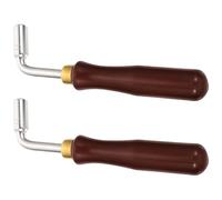 Ciieeo 2pcs Dulcimer Tuning Wrenches Piano Tool Set with Stainless Steel and Rubber Handle, Handy to Use and Convenient to Carry, for Dulcimer Tuning by Beginners and Musicians