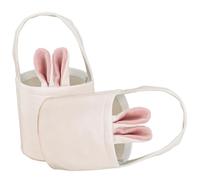 Ciieeo 2pcs Easter Bunny Cloth Handheld Bags with Pink and White Ears Easter Candy Tote Bags Party Treat for Eggs and Packaging