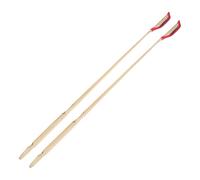 Ciieeo 2pcs Ebony Head Dulcimer Bamboo Yangqin Supplies, Elastic Jean Bamboo Strips for Musical Instrument Accessories, Professional Black Ebony Yangqin Keys Replacement for Traditional