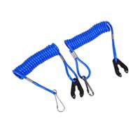 Ciieeo 2pcs Engine Safety Cord Blue Emergency Stop Lanyard for Boat Outboard Kill Switch Emergency Harness for Motor Boats and Other Vessels