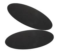 Ciieeo 2pcs Felt Turntable Mat Record Platter Mat Sturdy Vinyl Records Pads Efficient Non-slip Black Felt Discs Protection for Player Setup