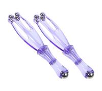 Ciieeo 2pcs Finger Hand Massager Roller Handheld Muscle Massager Promotes PC Material Electroplated Steel Column After A Long Day at Work for Woman Man