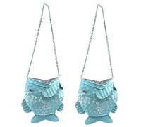 Ciieeo 2pcs Fish Shaped Iron Wall-Mounted Flowerpot Rack, Metal Fish Stand Holder for Wall Decoration, Rustic Hanging Flower Basket Suitable for Indoor Outdoor Garden Use