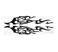 Ciieeo 2pcs Flame Stickers for Cars: Reflective Waterproof Car Body Decals Decorations - Universal Racing Style Stickers for Side Doors Hood and Skirts