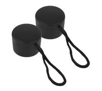 Ciieeo 2pcs Folding Umbrella Handle Replacement Grip, Black Plastic Anti-Slip and Wear-Resistant, Suitable for Umbrella Repair During Long Walks and Hikes in The Rain