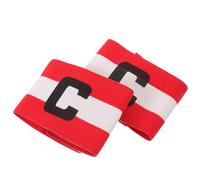 Ciieeo 2pcs Football Captain Armbands with C Mark, Adjustable Nylon Soccer Captain C Armband, Elastic Sport Wristbands with Touch Fastener Closure for Team Matches and Club Teams