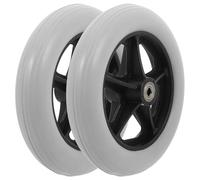 Ciieeo 2pcs Front Caster Wheels Replacement for Drive Wheelchairs and Small Push Carts, Solid Pvc Tire Design Enhancing Maneuverability, Wheelchair and Shopping Cart Accessories