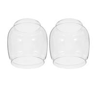 Ciieeo 2pcs Glass Lamp Chimney Shade for Kerosene Lanterns Windproof Globe Lamp Cover Replacement for Vintage Lanterns