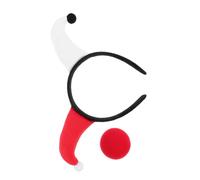 Ciieeo 2pcs Halloween Clown Headbands for Women Black White Red Mini Hats Lightweight Comfortable Party Carnival Cosplay Accessories Festive Silly Hairpieces