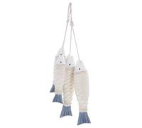 Ciieeo 2pcs Handcrafted Wooden Fish Wall Decor Vintage Nautical Coastal Pendant Ornaments for Rustic Beach Home Hanging Decorations Lightweight Mediterranean Style gift for for for for for for