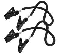 Ciieeo 2pcs Hat Retainer Strap Clips Windproof Securing Glasses Polyester and Plastic Material Sleek Stylish Design for Active Individuals in Windy Conditions