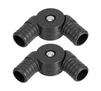 Ciieeo 2pcs Heavy Duty Plastic Recliner Tube Connectors for Lounge Chairs, Foldable Chair Replacement Parts, Recliner Hinge Adapter Compatible with Patio Seating