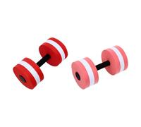 Ciieeo 2pcs High-density Eva Foam Water Dumbbells Set, Lightweight 111.4g Each, Red Macaron Pink, Portable Pool Weights for Aquatic Fitness and Water Aerobics Training