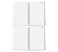 Ciieeo 2pcs Horizontal Notebook for Accounting Expense Tracker Journal for Home Bookkeeping Finance Log Book Ruled Pages Two-Wire Binding Books