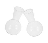 Ciieeo 2pcs Hydroponic Glass Bottles Hydroponic Glass Flowerpots for Office and Bedroom 3.34x1.97x1.97inch Bulb Shape Creative Style High Temperature Resistance High Hardness and Simple