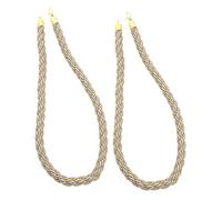 Ciieeo 2pcs Jute Rope Safety Barriers for Crowd Control Decorative Queue Barrier Ropes with Hooks Easy Installation Space-saving Divider for Banks Hotels Airports Events