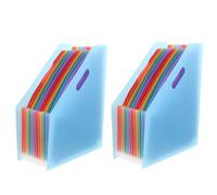 Ciieeo 2pcs Large Capacity Accordion File Organizer Standing Document Folder for Bills Receipts and Files Storage with Expanding Pockets Home and Office