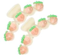 Ciieeo 2pcs Large Hair Claw Clips for Women Sweet Pink and White Fruit Jaw Clamp Shower and Makeup Hair Clamp Barrette for Medium to Thick