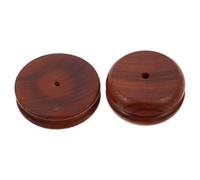 Ciieeo 2pcs Leather Edge Burnisher Round Wooden Polish Pad for Leathercraft Home Projects