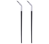 Ciieeo 2pcs Lower Eyelash Eyebrow Curved Fan Makeup Brush Sleek Wood Copper Tube Fiber Fur Multi-purpose Easy to Carry for Work and Travel Friends Who like Doing Makeup