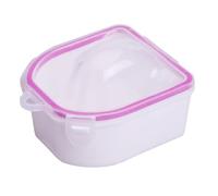 Ciieeo 2pcs Manicure Bowls Two Layer Nail Care Bowls for Home and DIY Manicure Nail Nutrition Treatments and Trim Excess Soak in White Plastic