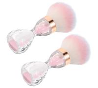 Ciieeo 2pcs Manicure Brush Nail Dust Brush Sand Timer-shaped Soft Fiber Lightweight Plastic Powder Remover Tools for Nail Artists and Makeup Enthusiasts Beauty Manicure