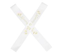 Ciieeo 2Pcs Maternity Satin Sash Set for Shower - White “ ” Sashes for Pregnant Mom - Gender Reveal Party Accessories for Expecting Mothers