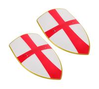 Ciieeo 2pcs Medieval Knight Shields Plastic Lightweight Handheld for Boys Role Play Cosplay Party Prop with Design Safe Pretend Play Accessories