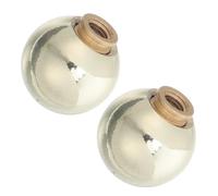 Ciieeo 2pcs Metal Lamp Finials Knob with Solid Copper and Iron Structure, Golden Ball Shape Decorative Lampshade Finial for Home Lighting and Bedrooms, Minimizes Light Reflection