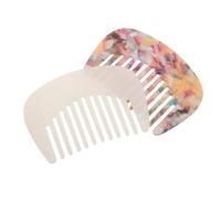 Ciieeo 2pcs Mini Acetate Hair Combs for Women, Portable French Side Combs with Wide Teeth, Anti-static Design, Does Not Leave Marks, for Travel and Business Meetings